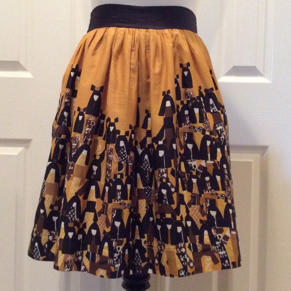 Anthropologie Dresses & Skirts - Geisha Print Saffron Cotton Skirt